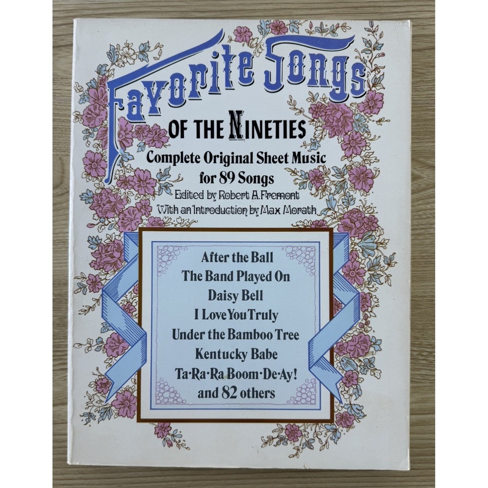 Favorite Songs of the Nineties 1890s Sheet Music Songbook Dover 1973 89 Songs